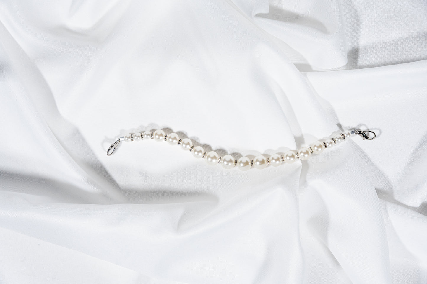 Handbag SILVER pearls