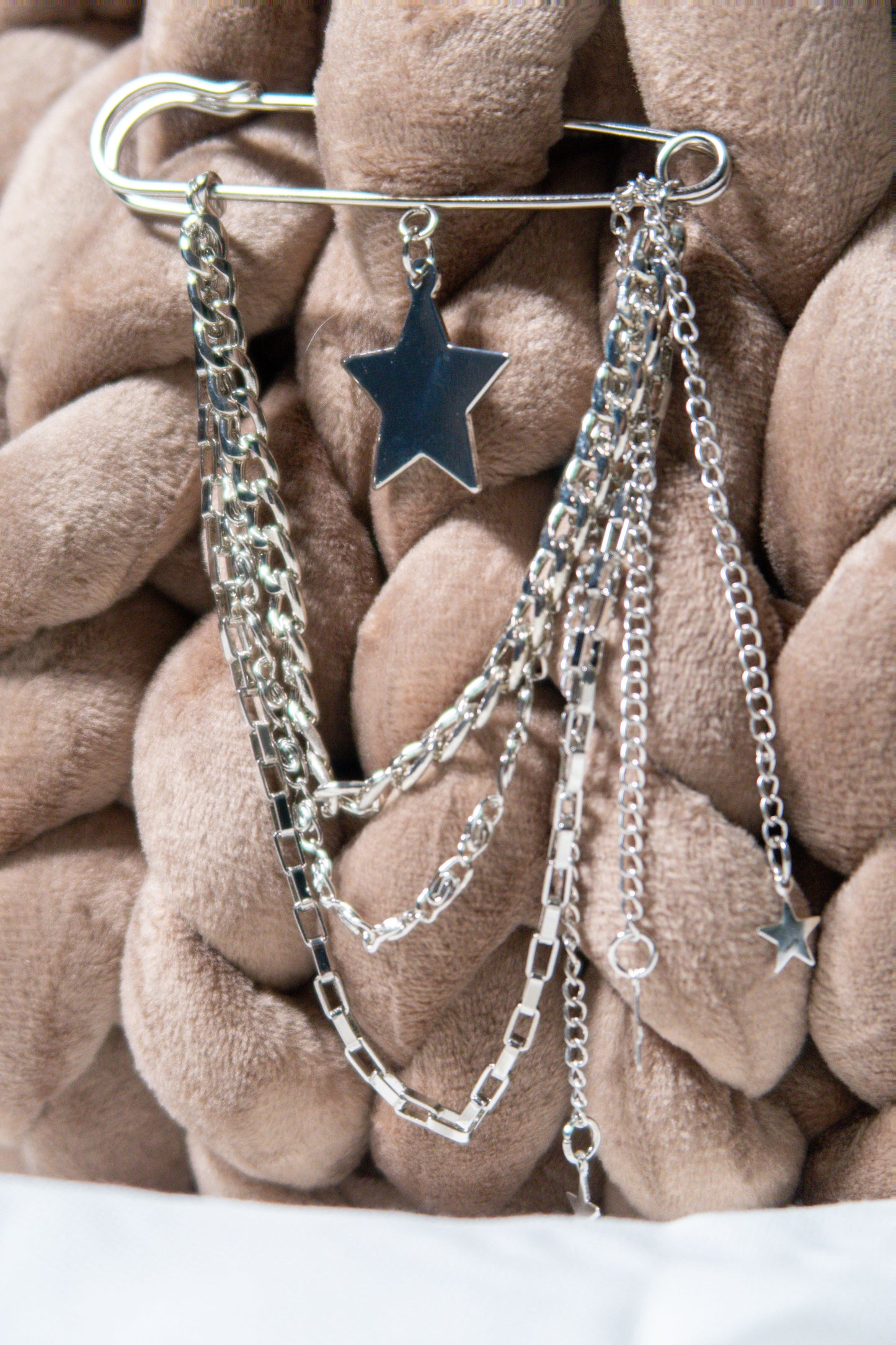 Star Safety Pin silver
