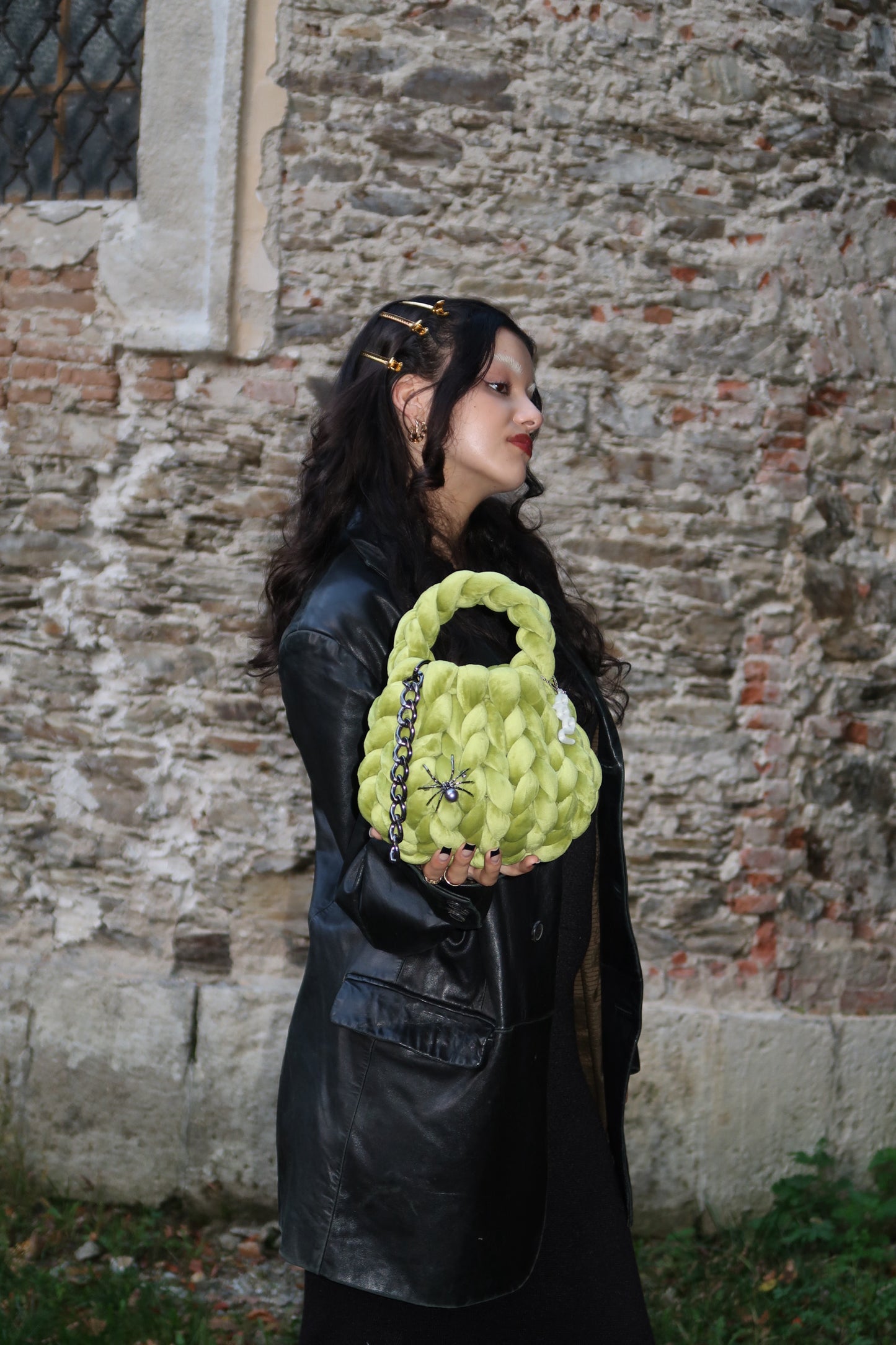 Green Treat halloween bag