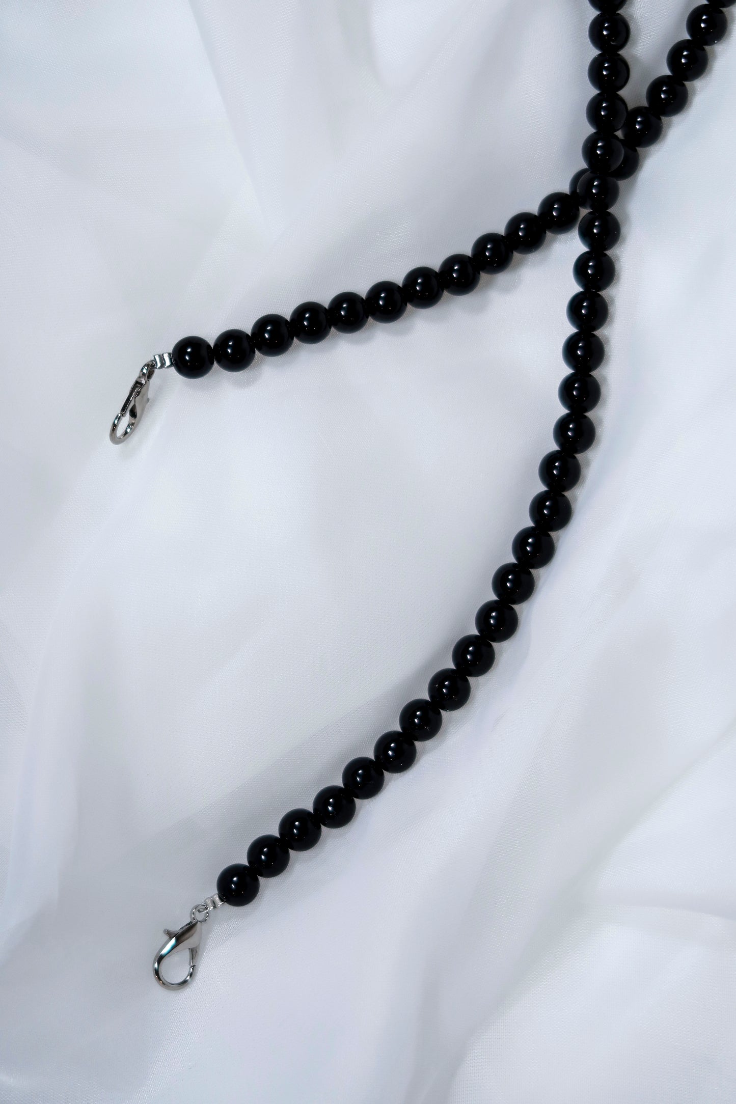 Crossbody pearls BLACK