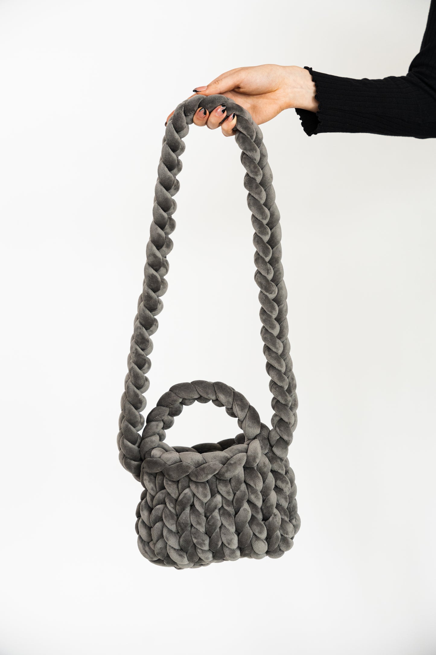 crossbody GRAY velvet