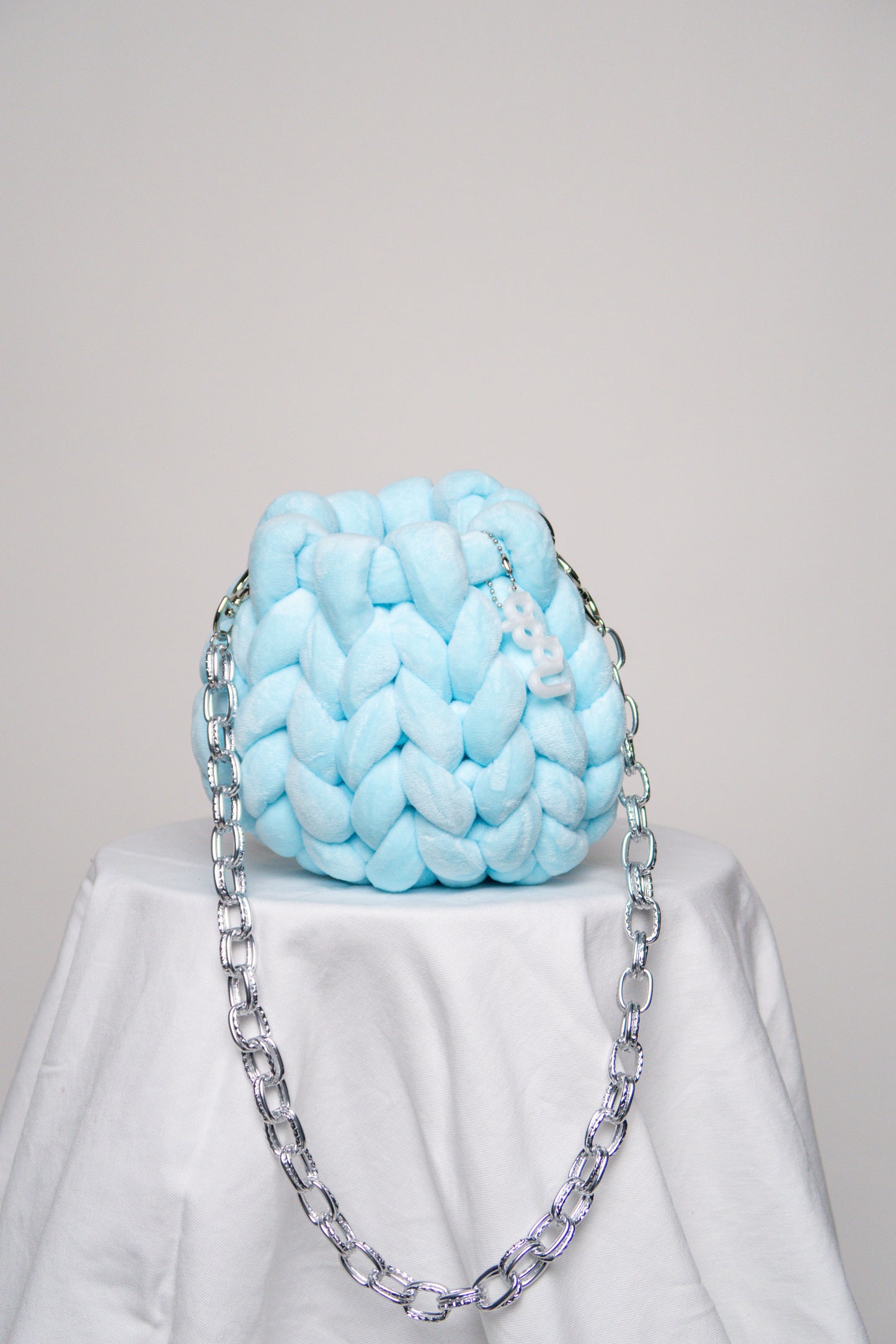 minibag BBY BLUE velvet