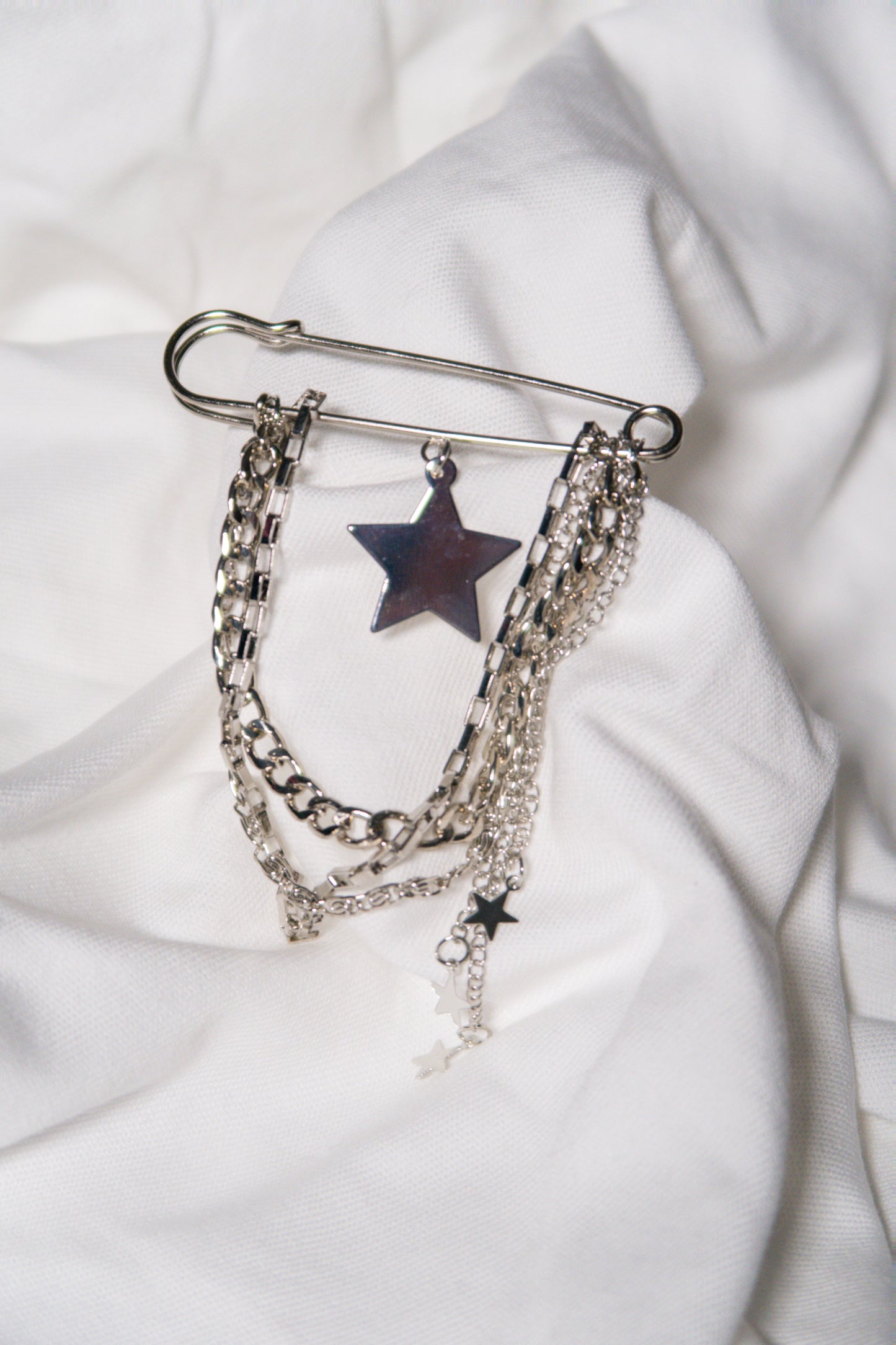 Star Safety Pin silver
