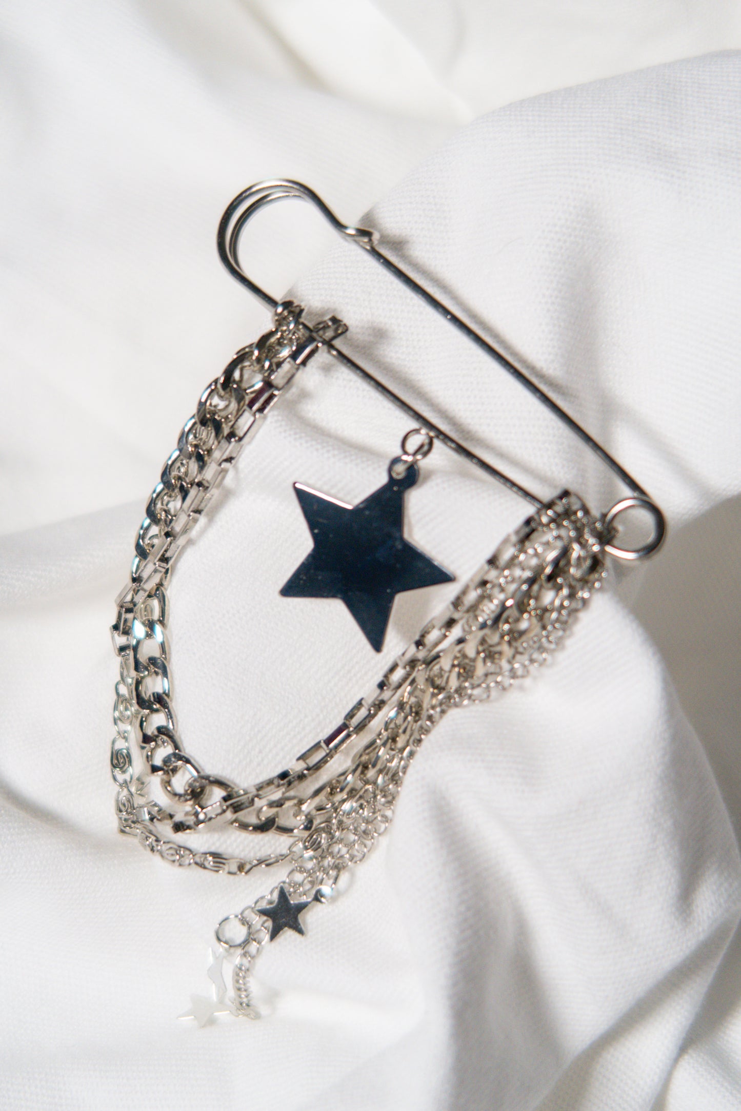 Star Safety Pin silver
