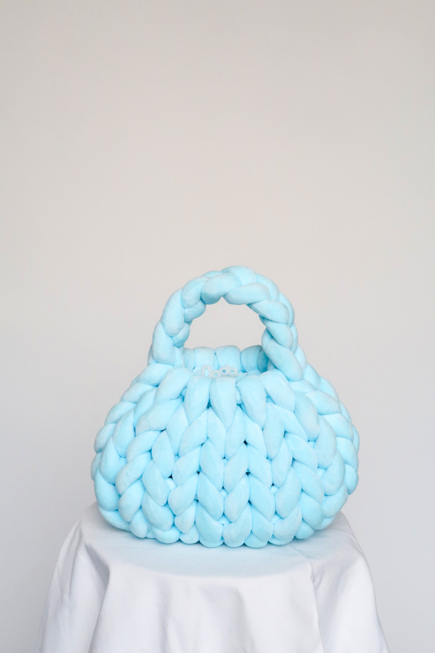 handbag BBY BLUE velvet